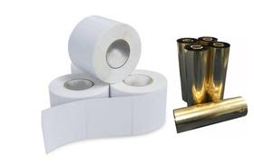 Kit 10 Rolos Etiqueta 100x150 Bopp + 5 Ribbons Misto Kit 10 Rolos Etiqueta 100x150 Bopp + 5 Ribbons Misto