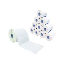 Kit 10 Rolos Etiqueta Adesiva Couchê 100mmX50mm 01 Coluna