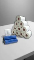 Kit 10 Rolos Etiqueta Bopp 100x80mm + 5 Ribbon Misto