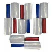 Kit 10 Rolos Filme Stretch 10cm x 150m com Cabo Protetor de Volante e Embalagens Diversas