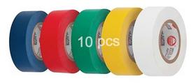 Kit 10 Rolos Fita Isolante Colorida Pvc Antichama Adesiva - Kadê