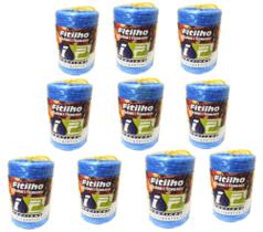Kit 10 Rolos Fitilho Fio Condutor Azul Uv - 1.000 mts - Irrigaplas. Kit 10 Rolos Fitilho Fio Condutor Azul Uv - 1.000 mts - Irrigaplas.