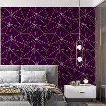 Kit 10 Rolos Papel De Parede Adesivo Zara Roxo Dark 3,0M