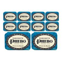 Kit 10 Sabonete Barra Frescor da Manhã Glicerina Vegetal Óleo de Palma 90g Phebo