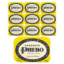 Kit 10 Sabonete em Barra Lima da Pérsia Glicerina Óleo de Palma Phebo 90g Kit 10 Sabonete em Barra Lima da Pérsia Glicerina Óleo de Palma Phebo 90g