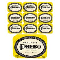 Kit 10 Sabonete em Barra Lima da Pérsia Glicerina Óleo de Palma Phebo 90g Kit 10 Sabonete em Barra Lima da Pérsia Glicerina Óleo de Palma Phebo 90g