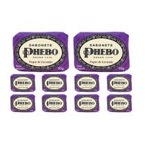 Kit 10 Sabonetes em Barra Toque de Lavanda Glicerina Vegetal Vegano Phebo 90g Kit 10 Sabonetes em Barra Toque de Lavanda Glicerina Vegetal Vegano Phebo 90g