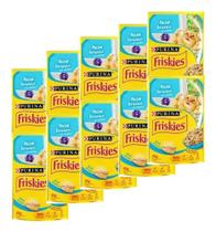 Kit 10 Sachê Friskies Peixe Branco Ao Molho 85g Cada