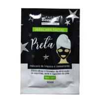 Kit 10 Sachê Máscara Facial Preta 10 ml Limpeza e Clareamento Face Beautiful