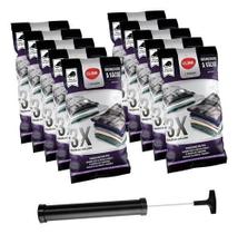 Kit 10 Saco A Vácuo Organizar Roupa Viagem 60 X 80 + Bomba Vacuo