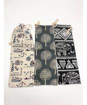 Kit 10 Saco De Algodão Para Armazenar Canudo Talheres Escova Kit 10 Saco De Algodão Para Armazenar Canudo Talheres Escova