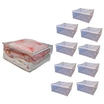 Kit 10 Saco Organizador Closet Edredon Cobertor Pvc Ziper - Ntb