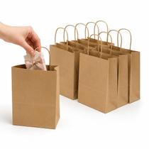 Kit 10 Sacola de Papel Kraft Parda Tamanho P Alça Torcida Para Lembrancinha Presente Loja Cosmetico Kit 10 Sacola de Papel Kraft Parda Tamanho P Alça Torcida Para Lembrancinha Presente Loja Cosmetico
