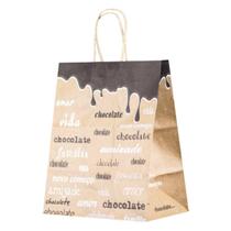 Kit 10 Sacola De Papel Kraft Pascoa Palavras M 20X15X25Cm