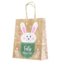 Kit 10 Sacola De Papel Kraft Páscoa Pocket G 23,5X17X28Cm