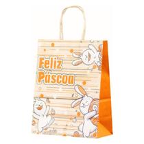 Kit 10 Sacola Kraft P/ Ovos de Páscoa Bunny 17,5x8,5x21,5cm Kit 10 Sacola Kraft P/ Ovos de Páscoa Bunny 17,5x8,5x21,5cm