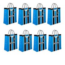 Kit 10 Sacolas M Papel Off-Set Alça Gorgurão Time Grêmio