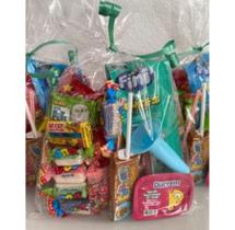 Kit 10 Sacolinha Guloseimas Para Festas E Aniversário Infantil Saquinho Com 12 Doces Pronto Para Uso