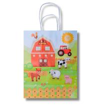 Kit 10 Sacolinha Kraft Fazendinha Infantil P/ Lembrancinha