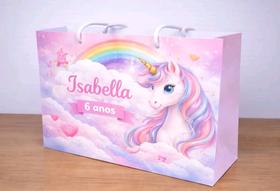 kit 10 sacolinhas personalizadas pegue e monte de festa Pooney