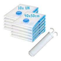 Kit 10 Sacos À Vácuo Organizador Vacuum Bag 40x50cm + Bomba