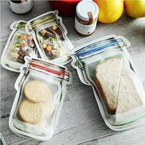 Kit 10 Sacos De Alimento Frasco Zip Lock