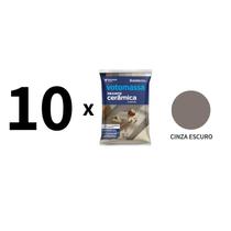 Kit 10 Sacos De Rejunte Cerâmica Votomassa Cinza Escuro 1Kg