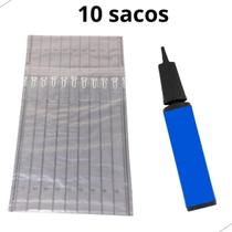 Kit 10 Sacos Inflaveis Air Bags para Transporte Seguro De Vinho E Bomba De Ar