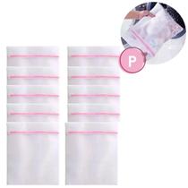 Kit 10 Sacos Lavar Roupas Saquinhos Lavanderia Lavagem 30x40 Kit 10 Sacos Lavar Roupas Saquinhos Lavanderia Lavagem 30x40