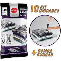 Kit 10 Sacos Organizador a Vácuo Médio 60x80 + Bomba Para Guardar Edredom Jogo de Lençol Roupas Kit 10 Sacos Organizador a Vácuo Médio 60x80 + Bomba Para Guardar Edredom Jogo de Lençol Roupas