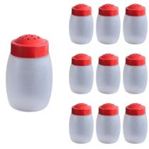 Kit 10 Saleiro Plástico Transparente Pinguin Com Tampa Colorida Arcaplast Restaurantes Bares Lanchonetes Cozinha Multi