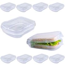 Kit 10 Sanduicheiras Para Pão De Forma Lanche Recreio Viagens Kit 10 Sanduicheiras Para Pão De Forma Lanche Recreio Viagens