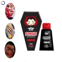 kit 10 Sangue Artificial Falso Halloween Maquiagem Terror - Wow Show