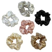 Kit 10 Scrunchies de cetim