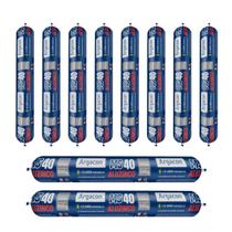 Kit 10 Selante Aluzinco Argacon MS40 Cinza 800g Alta Aderência