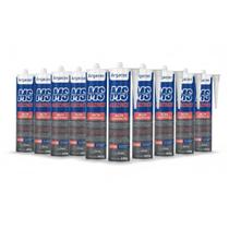Kit 10 Selante Aluzinco MS Argacon Tubo 400g Cinza Alta Aderência Kit 10 Selante Aluzinco MS Argacon Tubo 400g Cinza Alta Aderência