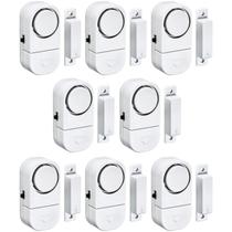 Kit 10 Sensor Alarme Magnético Sirene Para Porta Janela Sem Fio