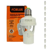 Kit 10 Sensor de Presença Com Base E-27 Bivolt Foxlux