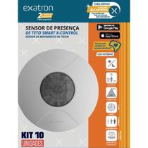 Kit 10 Sensor De Presença Teto 360 Embutir/sobrepor Exatron Kit 10 Sensor De Presença Teto 360 Embutir/sobrepor Exatron