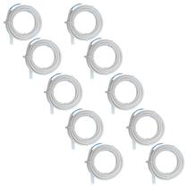 Kit 10 Sensor Termistor NTC SB70 Branco 2m Full Gauge