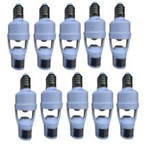 Kit 10 Sensores de Presença Fotocélula Soquete E27 Kit 10 Sensores de Presença Fotocélula Soquete E27