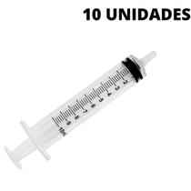 Kit 10 Seringas Para Agulha Hipod. Embaladas Indidualmente 10ml SR Saldanha Rodrigues