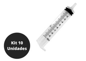 Kit 10 Seringas Slip Descartável 10 ml Sem Agulha Medix