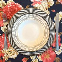 Kit 10 Serviços Americanos Imperial Azul Marinho Impermeável - 35x45cm