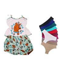 KIT 10 Short Doll Pijama Feminino + 10 Calcinhas Sem Costura