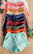 kit 10 shorts feminino modelo bermuda box casual cores variadas