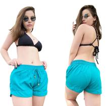 Kit 10 Shorts Tactel Adulto Moda Praia Academia Casual Feminino tecido leve