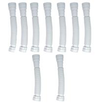 Kit 10 Sifão Sanfonado Flexível Multiuso Universal Branco