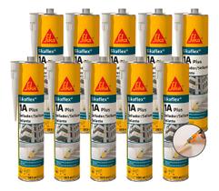 Kit 10 Sikaflex 1a Plus 300ml Branco Selante Elástico Construção Kit 10 Sikaflex 1a Plus 300ml Branco Selante Elástico Construção