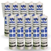 Kit 10 Silicone Acético Incolor Anker Do Brasil